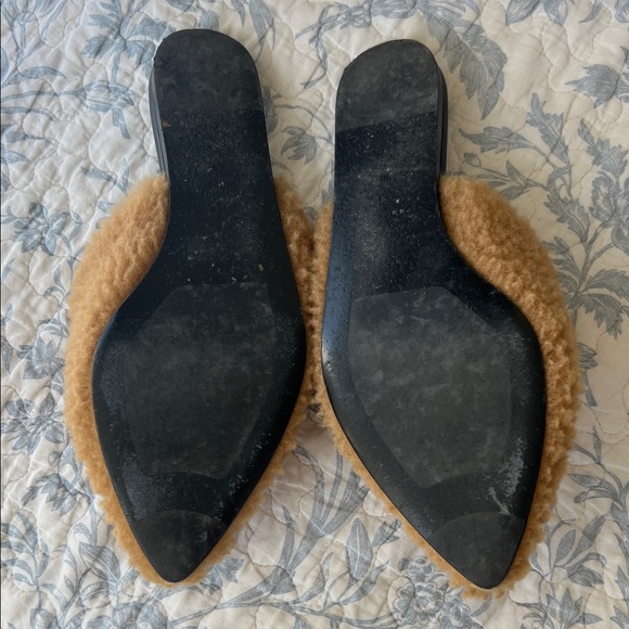Jenni Kayne Tan Shearling Mules - Picture 6 of 8